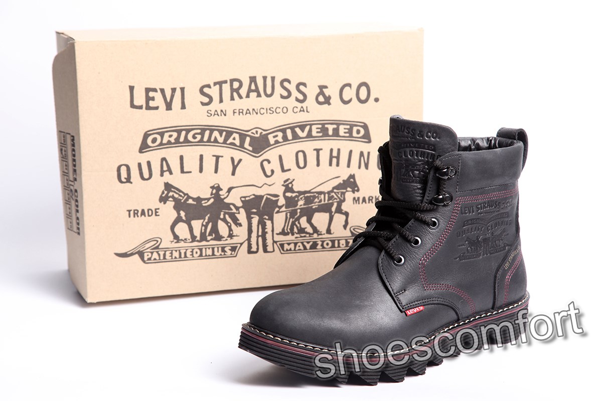 Levi's Shoes высокие черные 6 levis shoes vysokie chernye