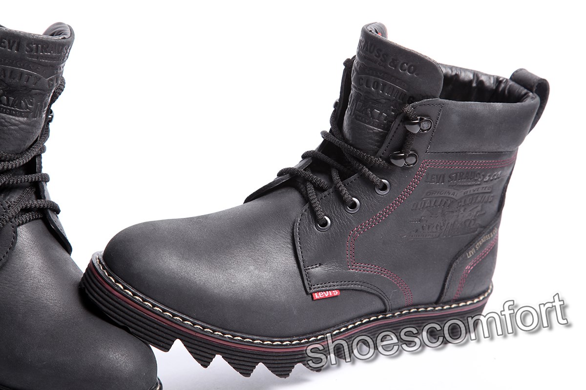 Levi's Shoes высокие черные 7 levis shoes vysokie chernye
